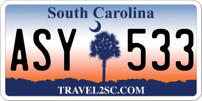 SC license plate ASY533