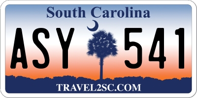 SC license plate ASY541