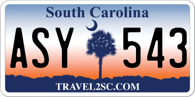 SC license plate ASY543