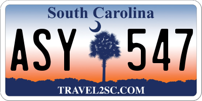 SC license plate ASY547