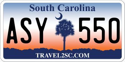 SC license plate ASY550