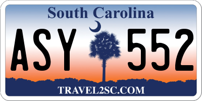 SC license plate ASY552