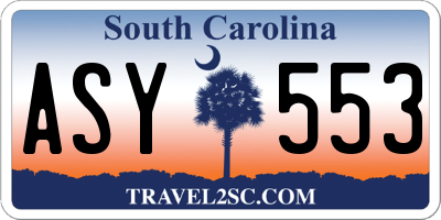 SC license plate ASY553