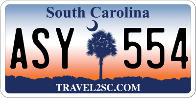 SC license plate ASY554