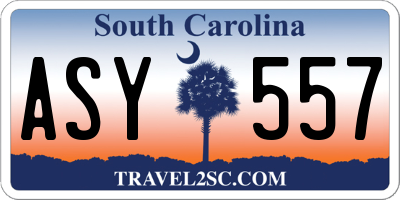 SC license plate ASY557