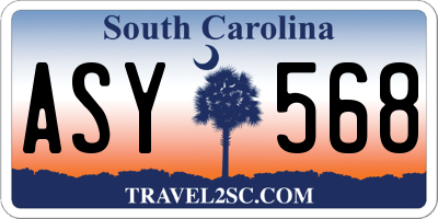 SC license plate ASY568