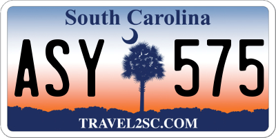 SC license plate ASY575
