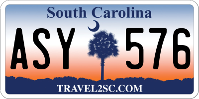 SC license plate ASY576