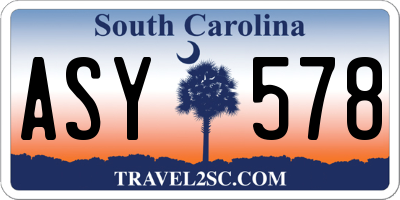 SC license plate ASY578