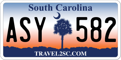 SC license plate ASY582