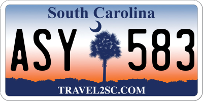 SC license plate ASY583