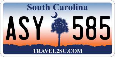 SC license plate ASY585