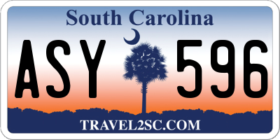 SC license plate ASY596