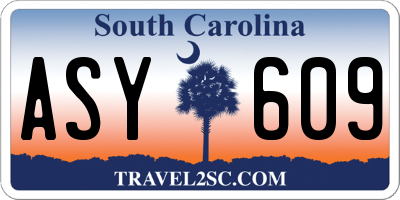 SC license plate ASY609