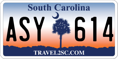 SC license plate ASY614