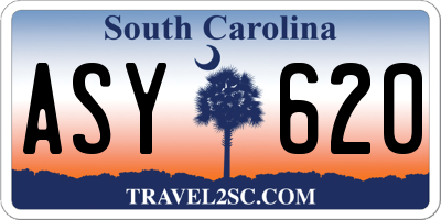 SC license plate ASY620
