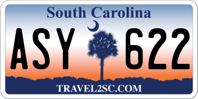 SC license plate ASY622