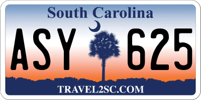 SC license plate ASY625