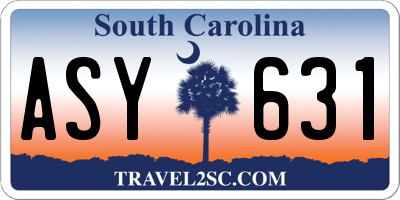 SC license plate ASY631