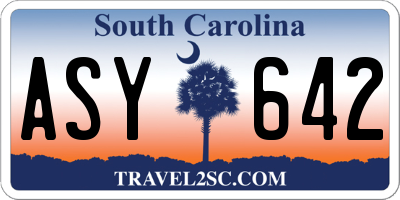 SC license plate ASY642