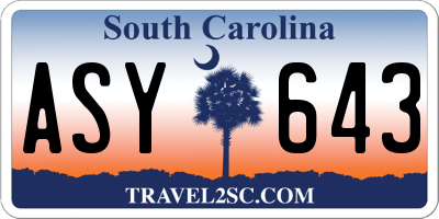 SC license plate ASY643
