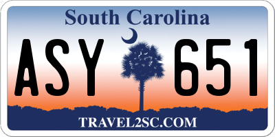 SC license plate ASY651