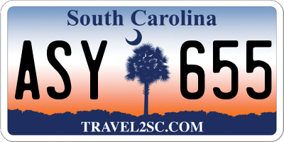 SC license plate ASY655