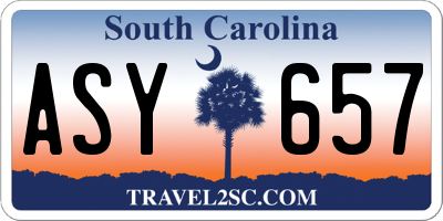 SC license plate ASY657