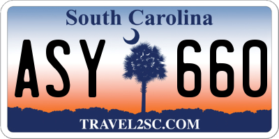 SC license plate ASY660