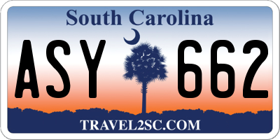 SC license plate ASY662