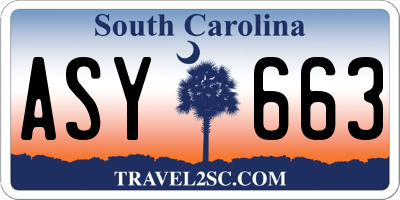 SC license plate ASY663