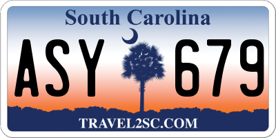SC license plate ASY679