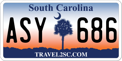 SC license plate ASY686
