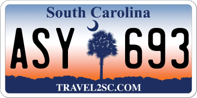 SC license plate ASY693