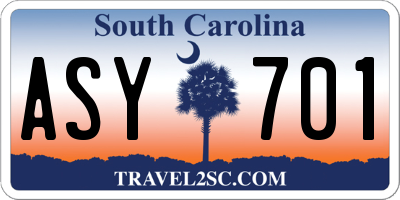SC license plate ASY701