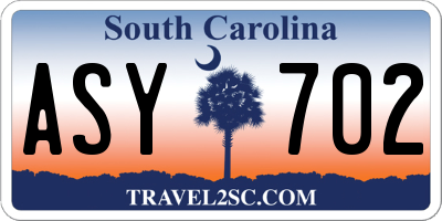 SC license plate ASY702