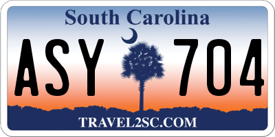 SC license plate ASY704