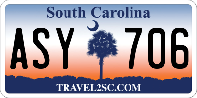 SC license plate ASY706