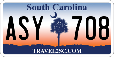 SC license plate ASY708