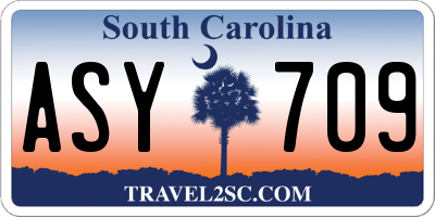 SC license plate ASY709