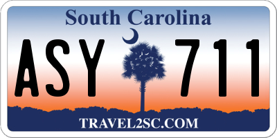 SC license plate ASY711