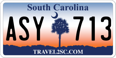 SC license plate ASY713