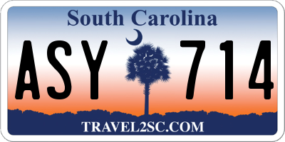 SC license plate ASY714