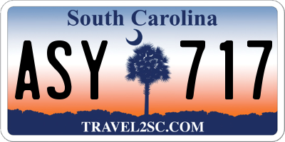SC license plate ASY717