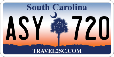 SC license plate ASY720
