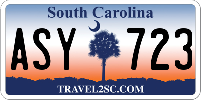 SC license plate ASY723