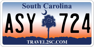 SC license plate ASY724
