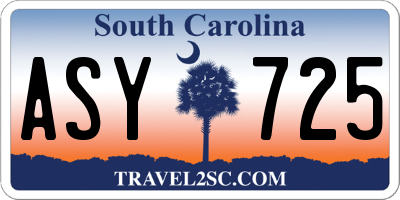 SC license plate ASY725