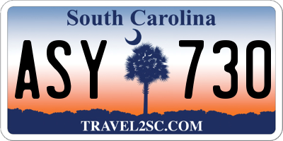 SC license plate ASY730