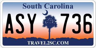 SC license plate ASY736